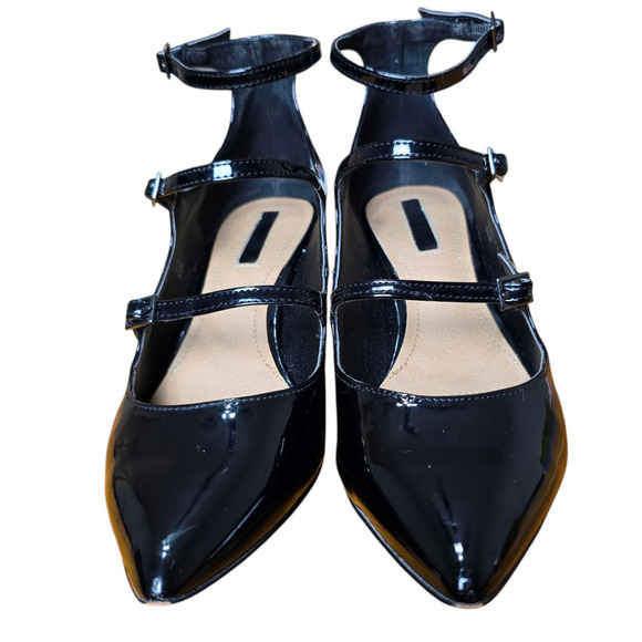 Tahari Rebecca Black patent leather Mary Jane heels adjustable straps size 6.5 - Picture 5 of 7